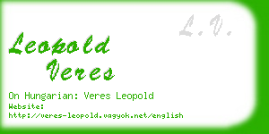 leopold veres business card